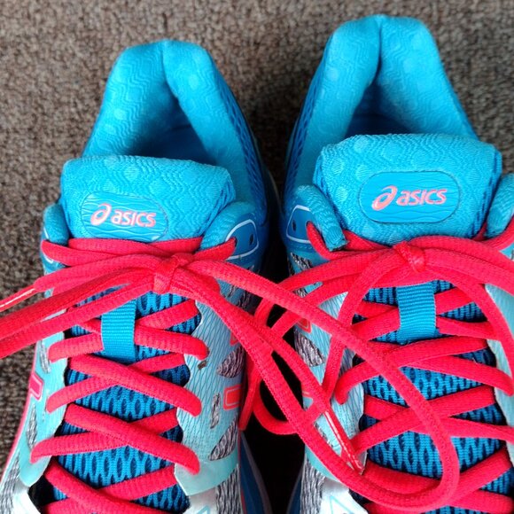 Asics Gel-Cumulus 17 Running Sneakers T5D8N- Women’s Size 8  Blue Pink Excellent - Picture 4 of 8